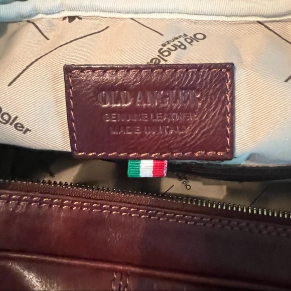 Old Angler Leather Duffel Bag with zipper - Picture 4 of 13